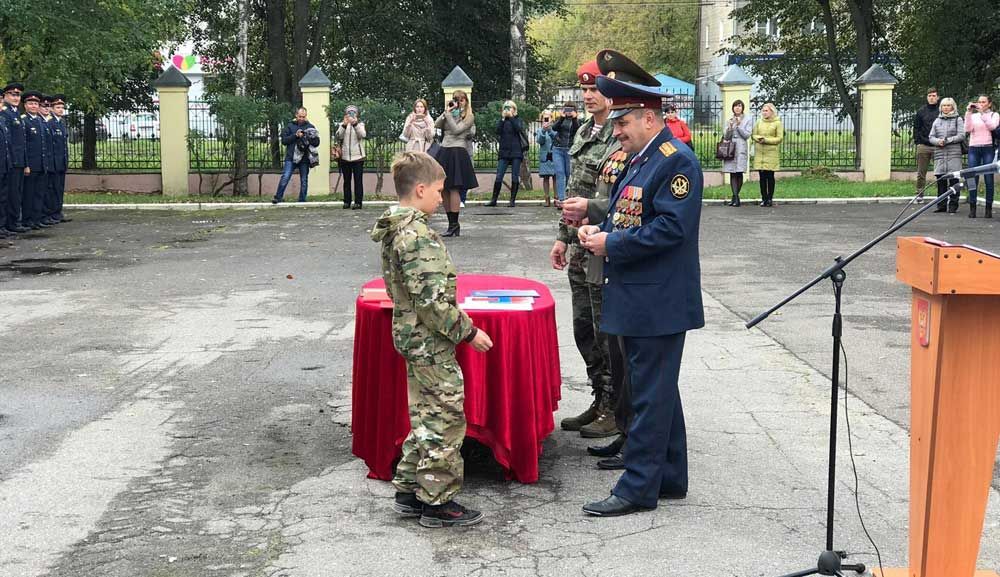 Торжественная церемония приведения к присяге курсантов отряда &laquo;Юный спецназовец&raquo;